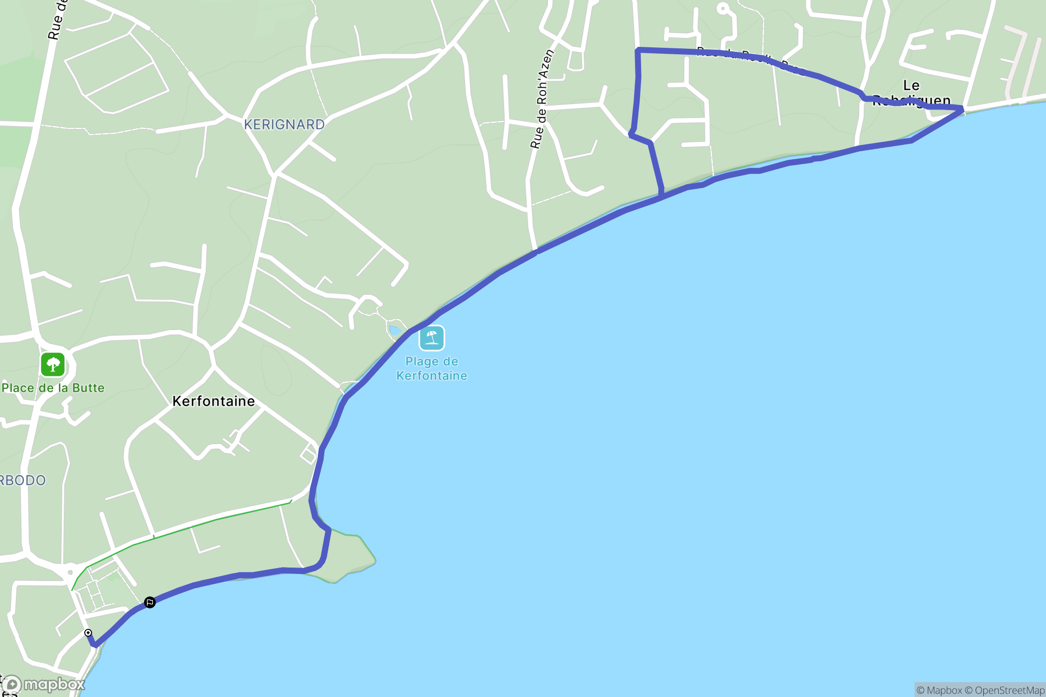 Sarzeau : carte du parcours de randonnée - France