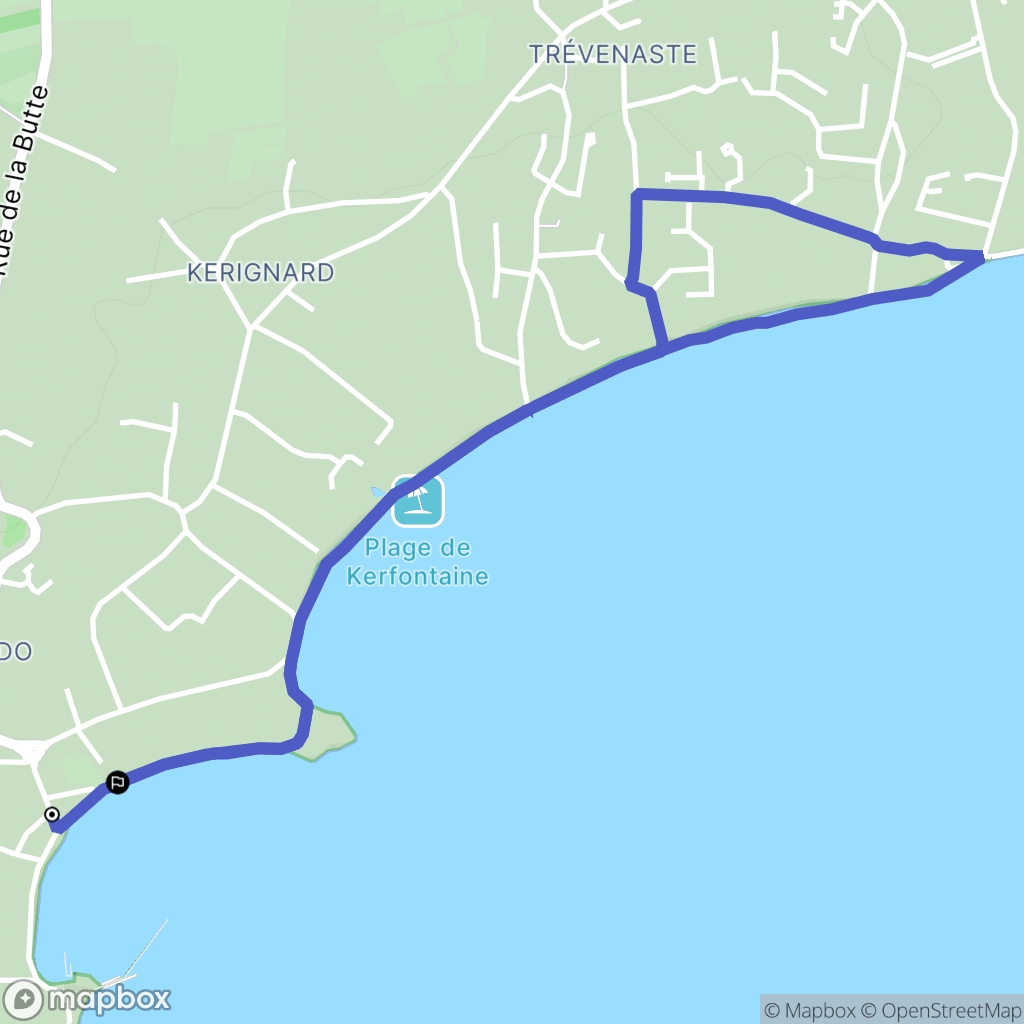 Sarzeau : carte du parcours de randonnée - France