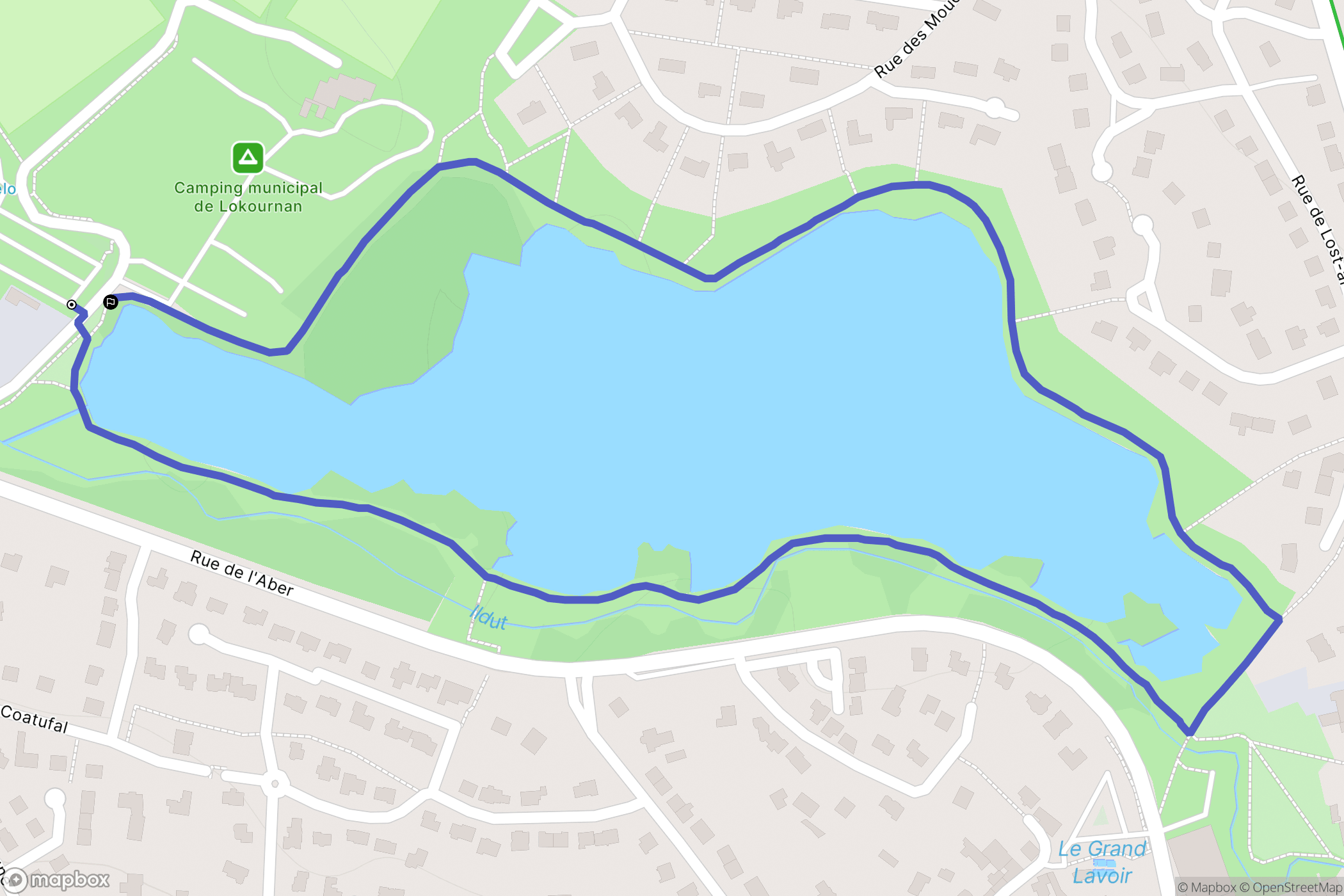 Saint-Renan : carte du parcours de randonnée - France