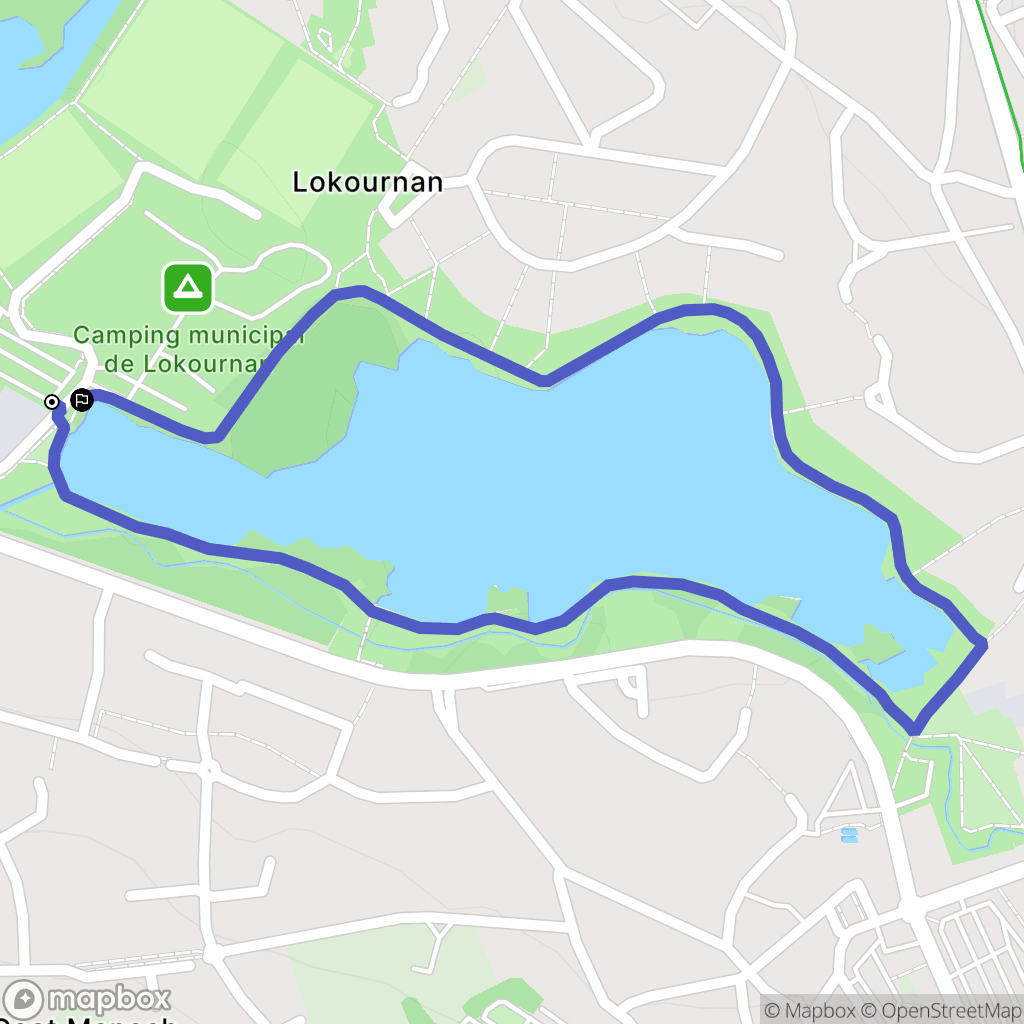Saint-Renan : carte du parcours de randonnée - France
