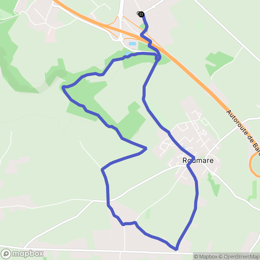 Barentin : carte du parcours de randonnée - France