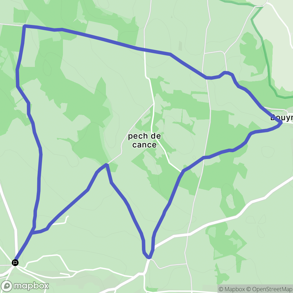 Miers : carte du parcours de randonnée - France