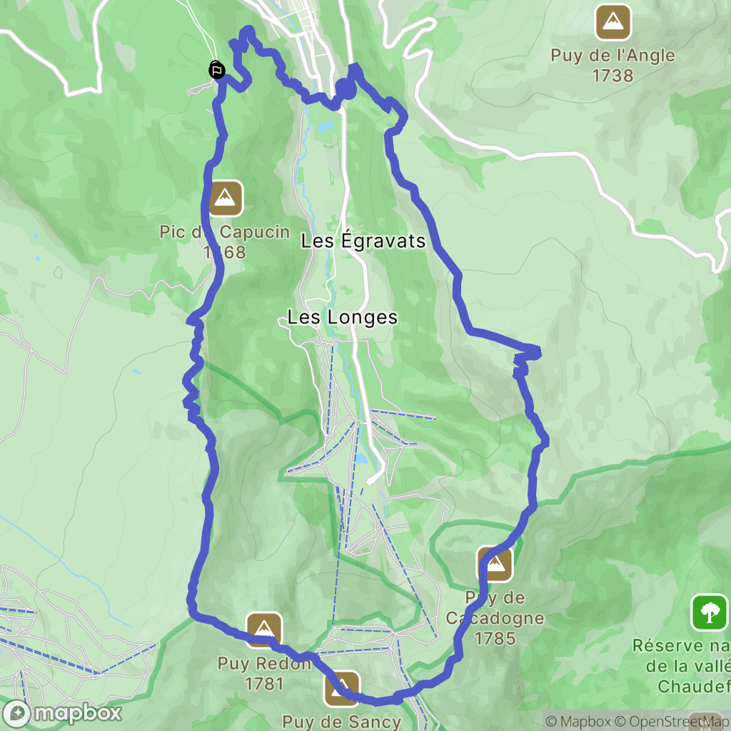 Mont-Dore : carte du parcours de randonnée - France