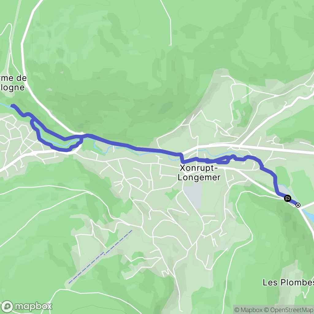 Xonrupt-Longemer : carte du parcours de randonnée - France