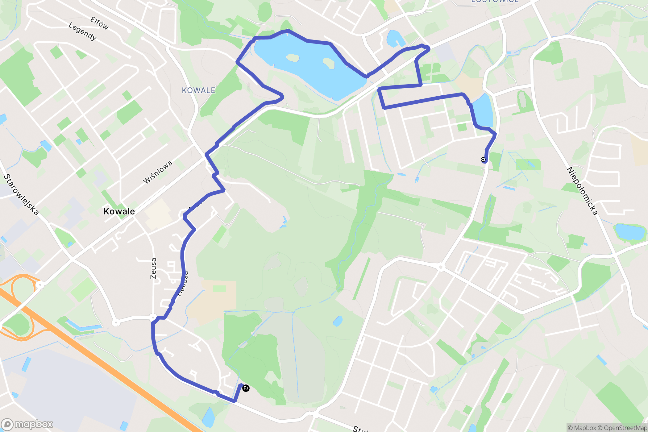 Gdańsk: mapa trasy - Poland