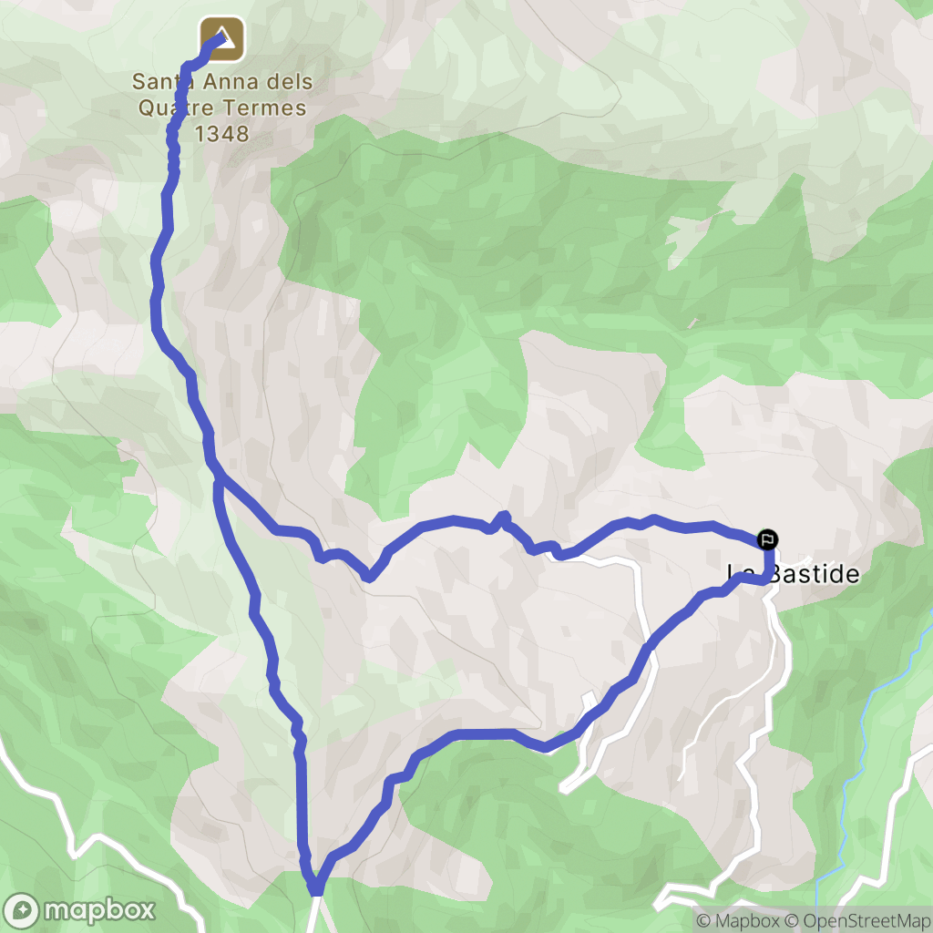 La Bastide : carte du parcours de randonnée - France