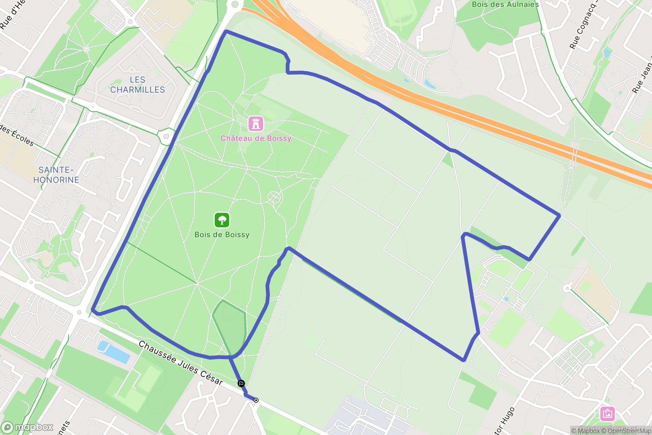 Franconville : carte du parcours de randonnée - France
