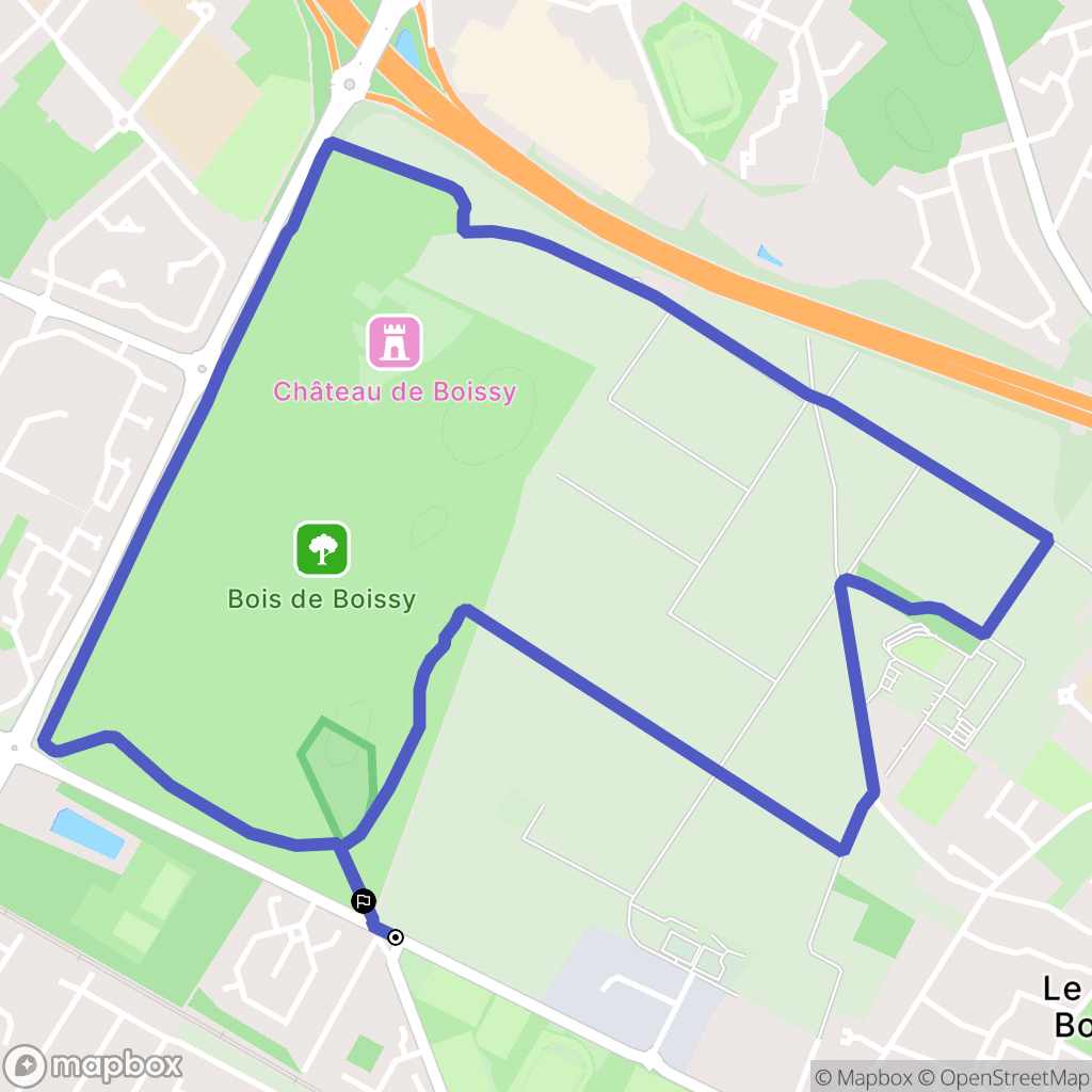 Franconville : carte du parcours de randonnée - France