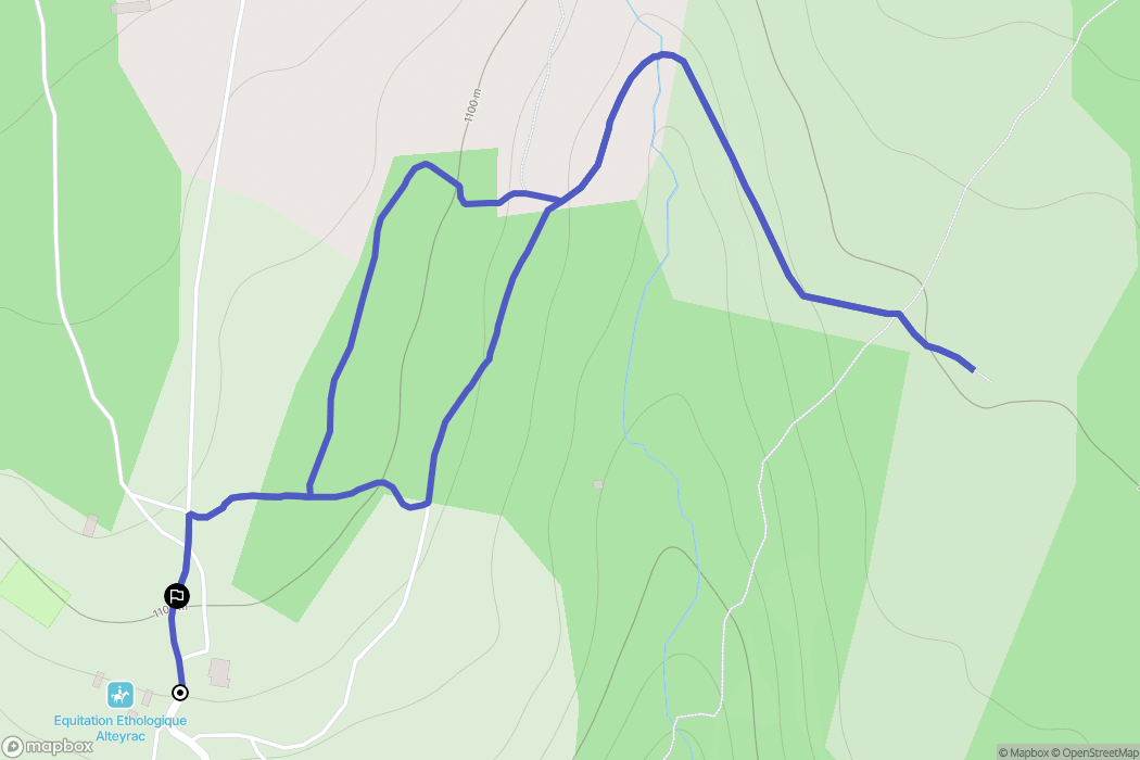 Chastel-Nouvel : carte du parcours de randonnée - France