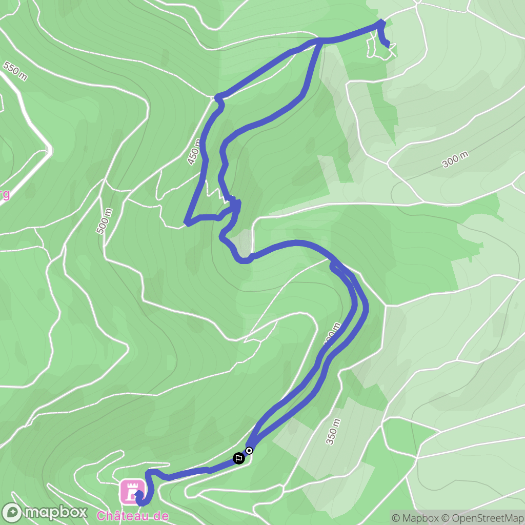 Wettolsheim : carte du parcours de randonnée - France