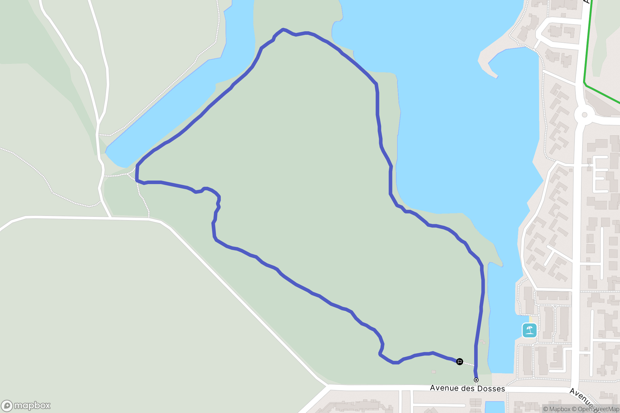 Le Barcarès : carte du parcours de randonnée - France