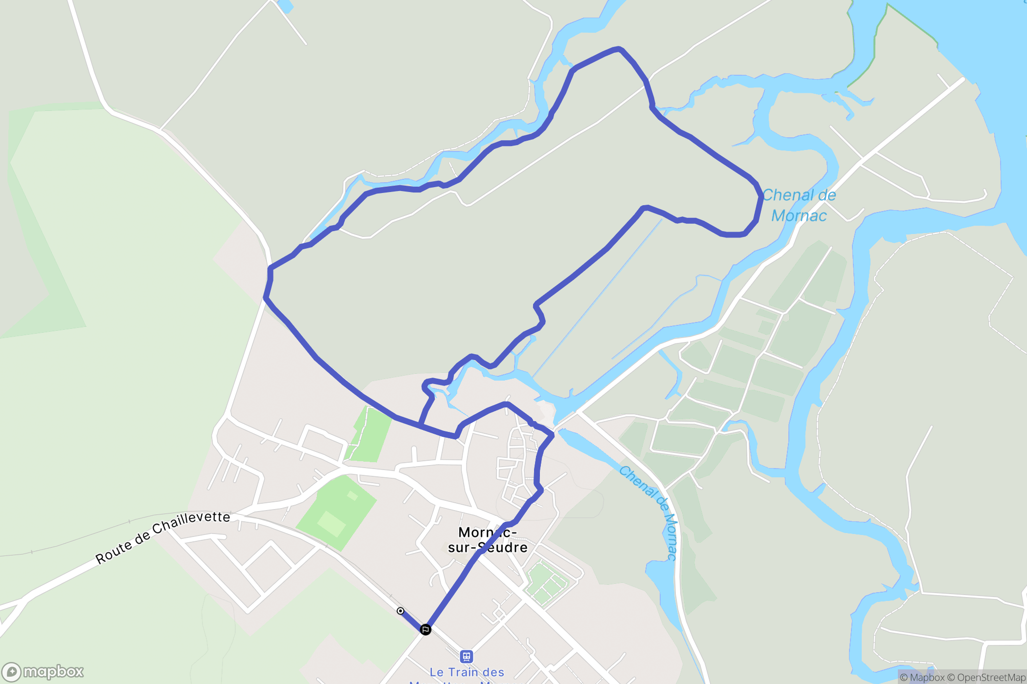 Mornac-sur-Seudre : carte du parcours de randonnée - France