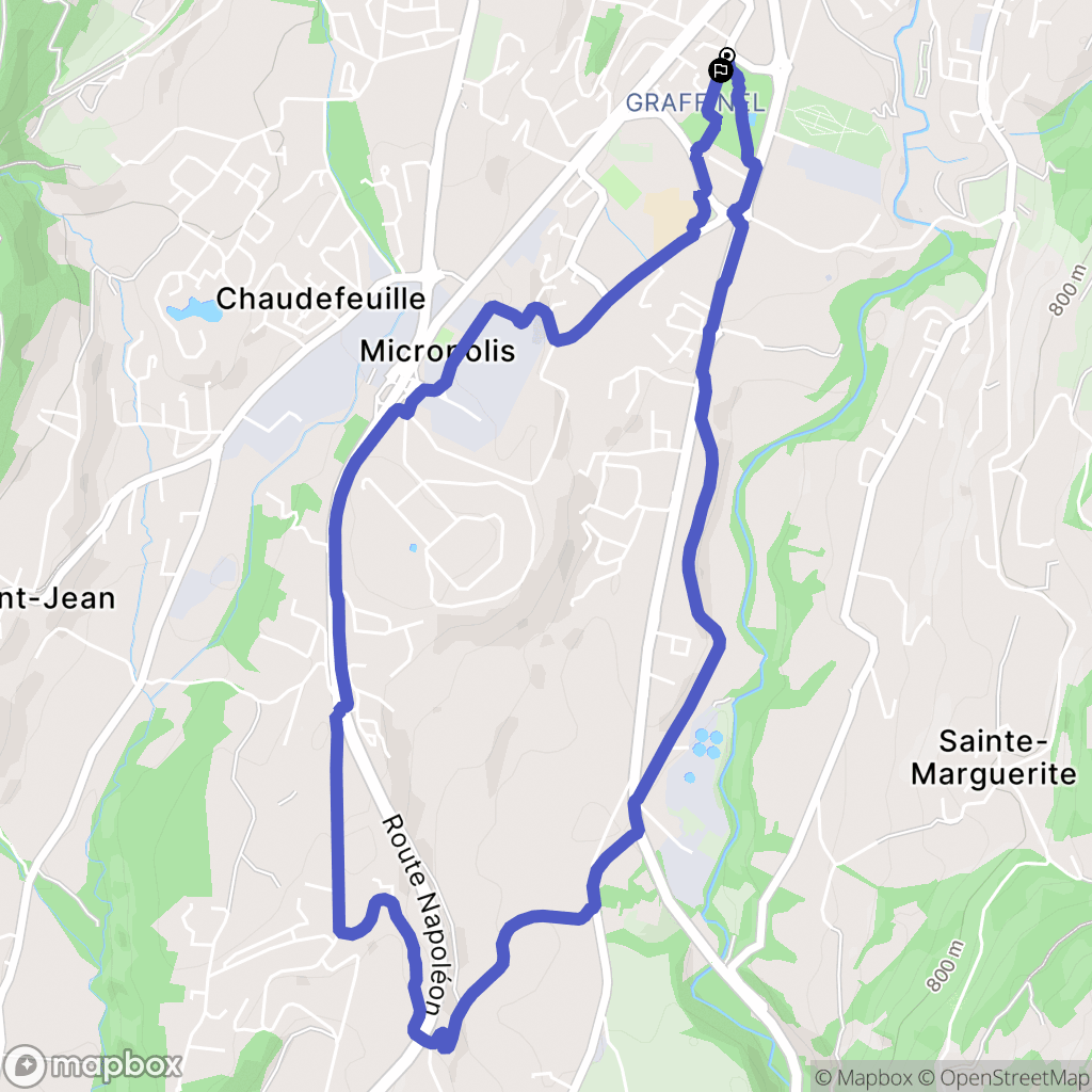 Gap : carte du parcours de randonnée - France