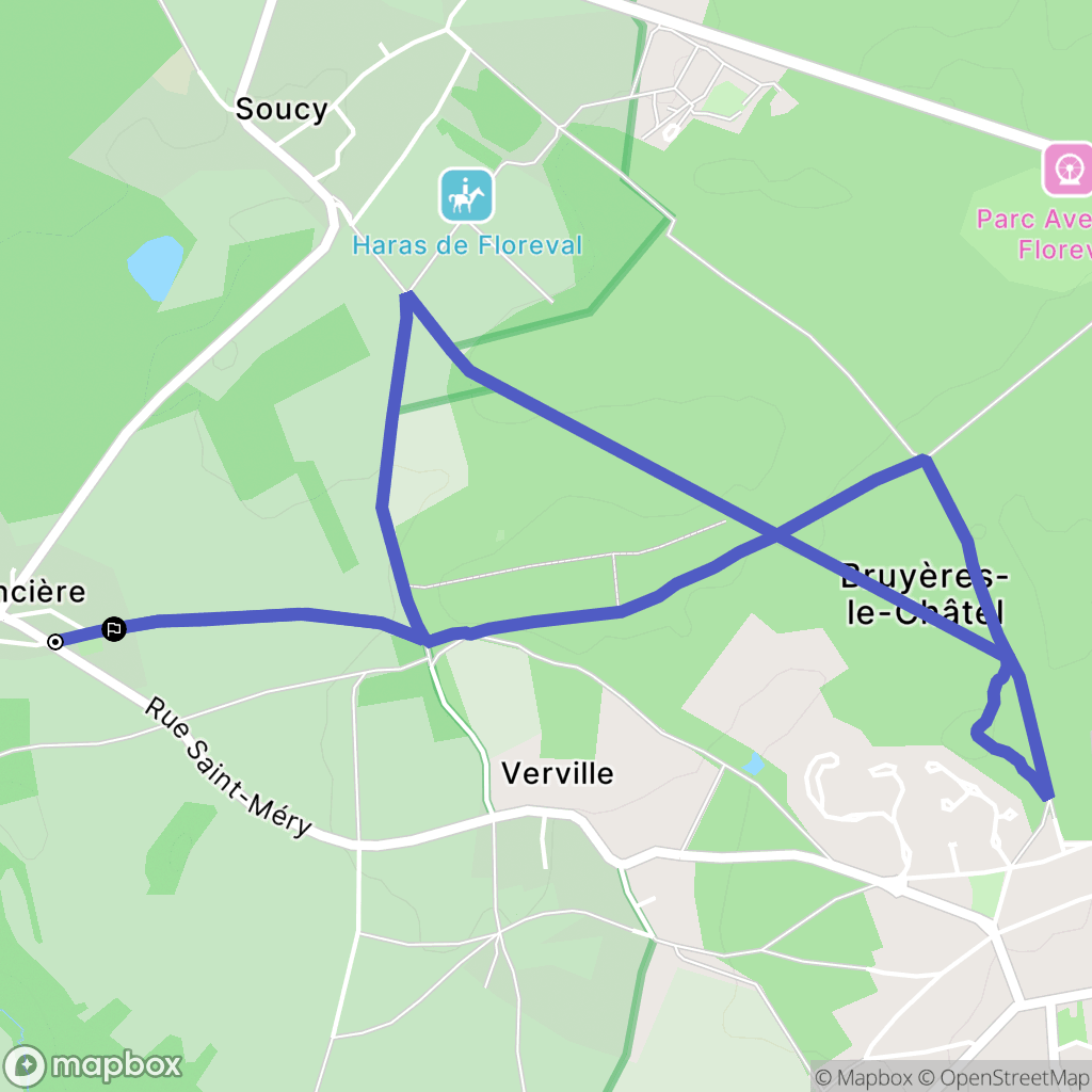 Fontenay-lès-Briis : carte du parcours de randonnée - France