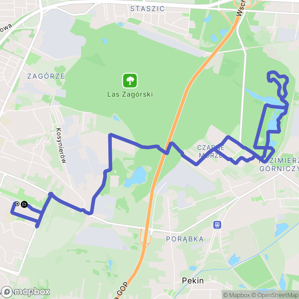 Sosnowiec: mapa trasy - Poland