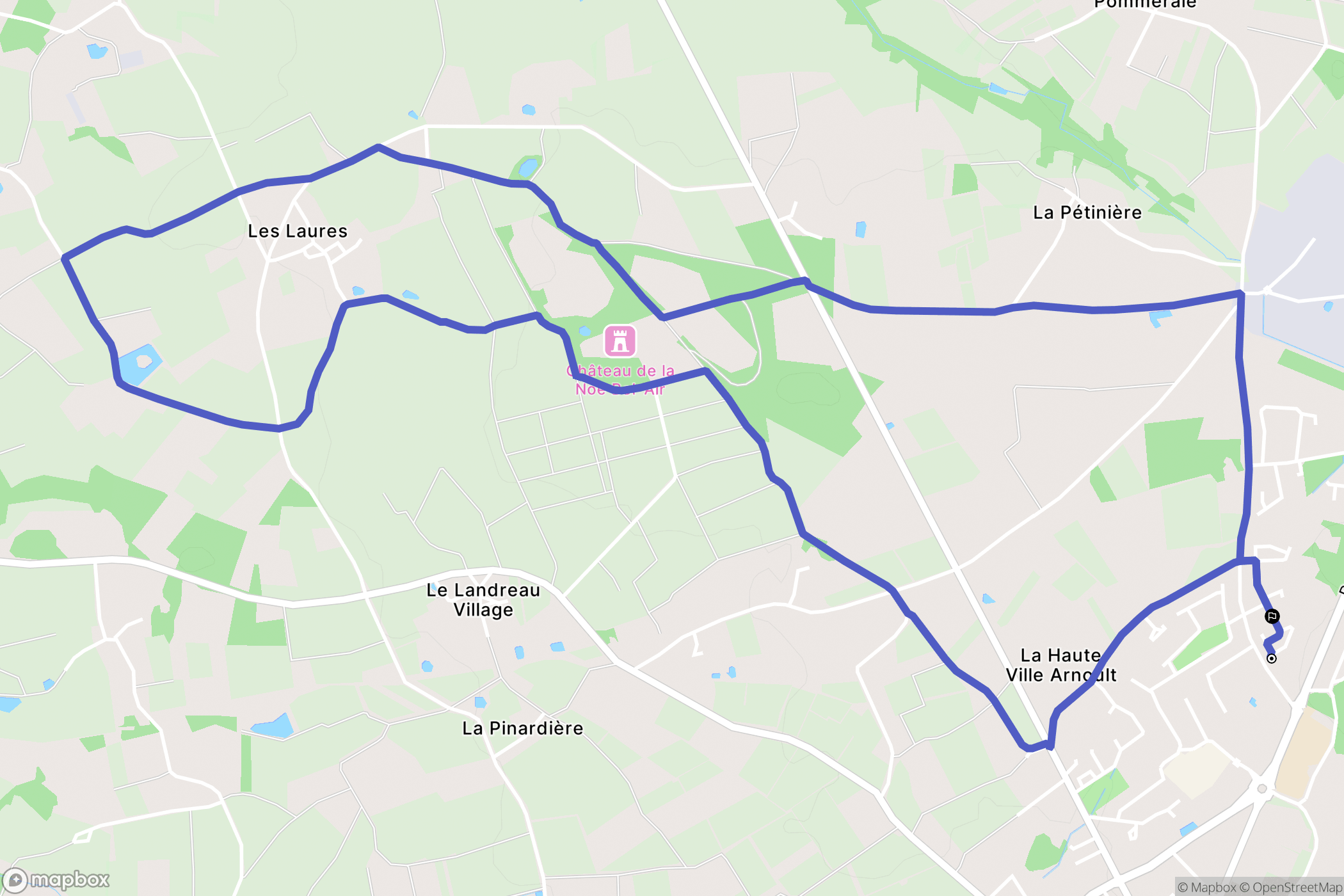 Vallet : carte du parcours de randonnée - France