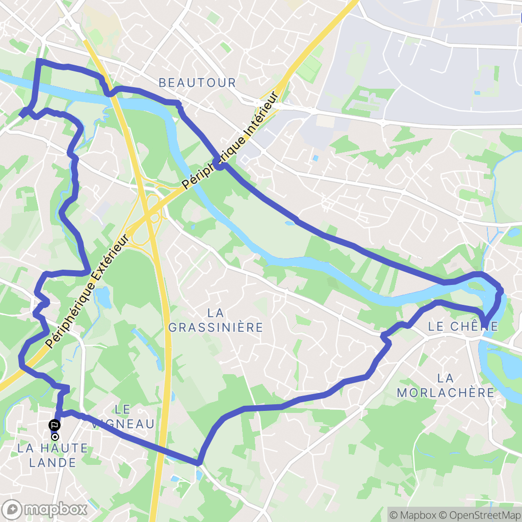 Les Sorinières : carte du parcours de randonnée - France