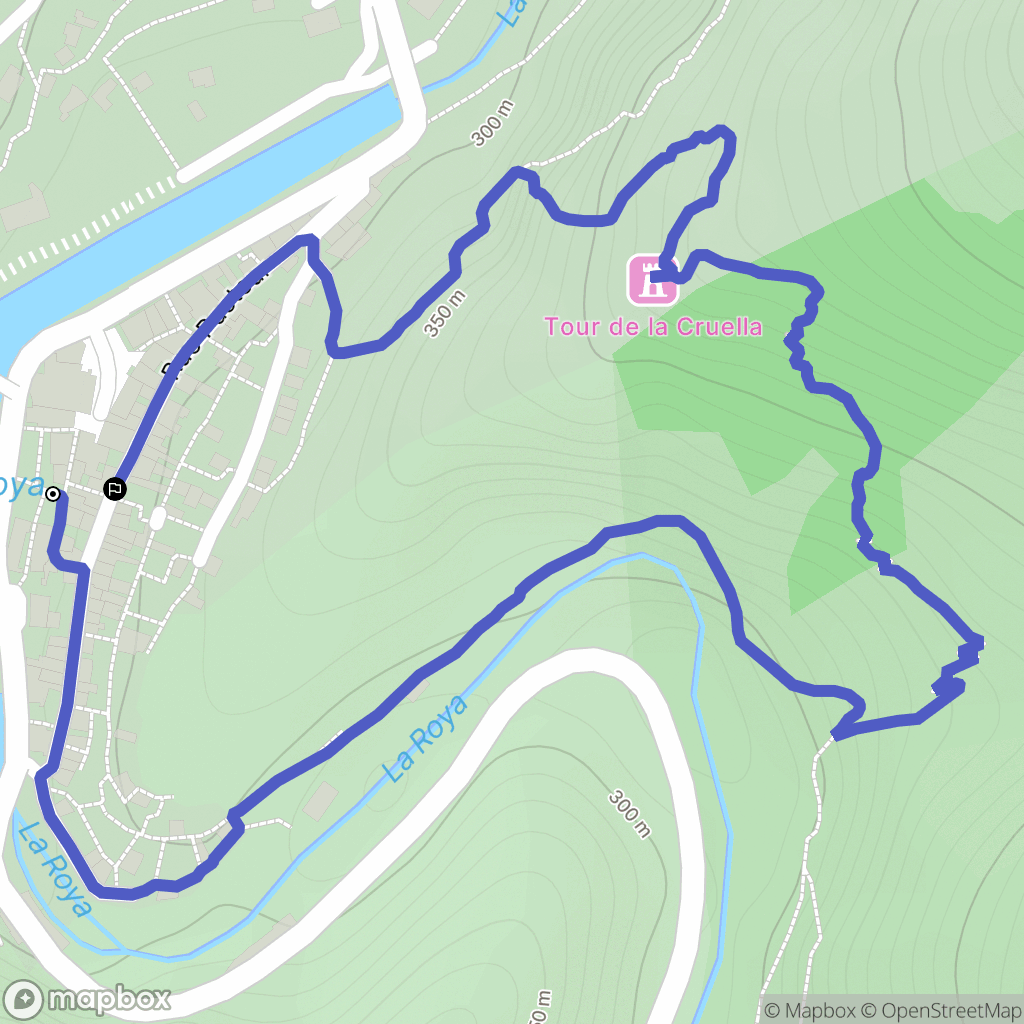 Breil-sur-Roya : carte du parcours de randonnée - France