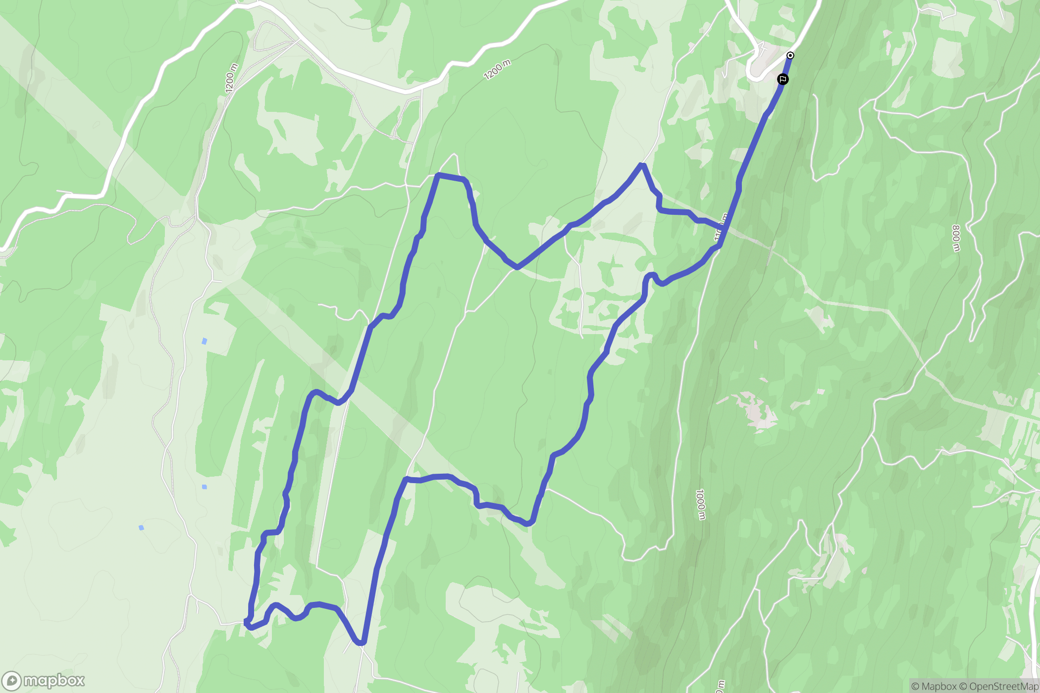 Valserhône : carte du parcours de randonnée - France