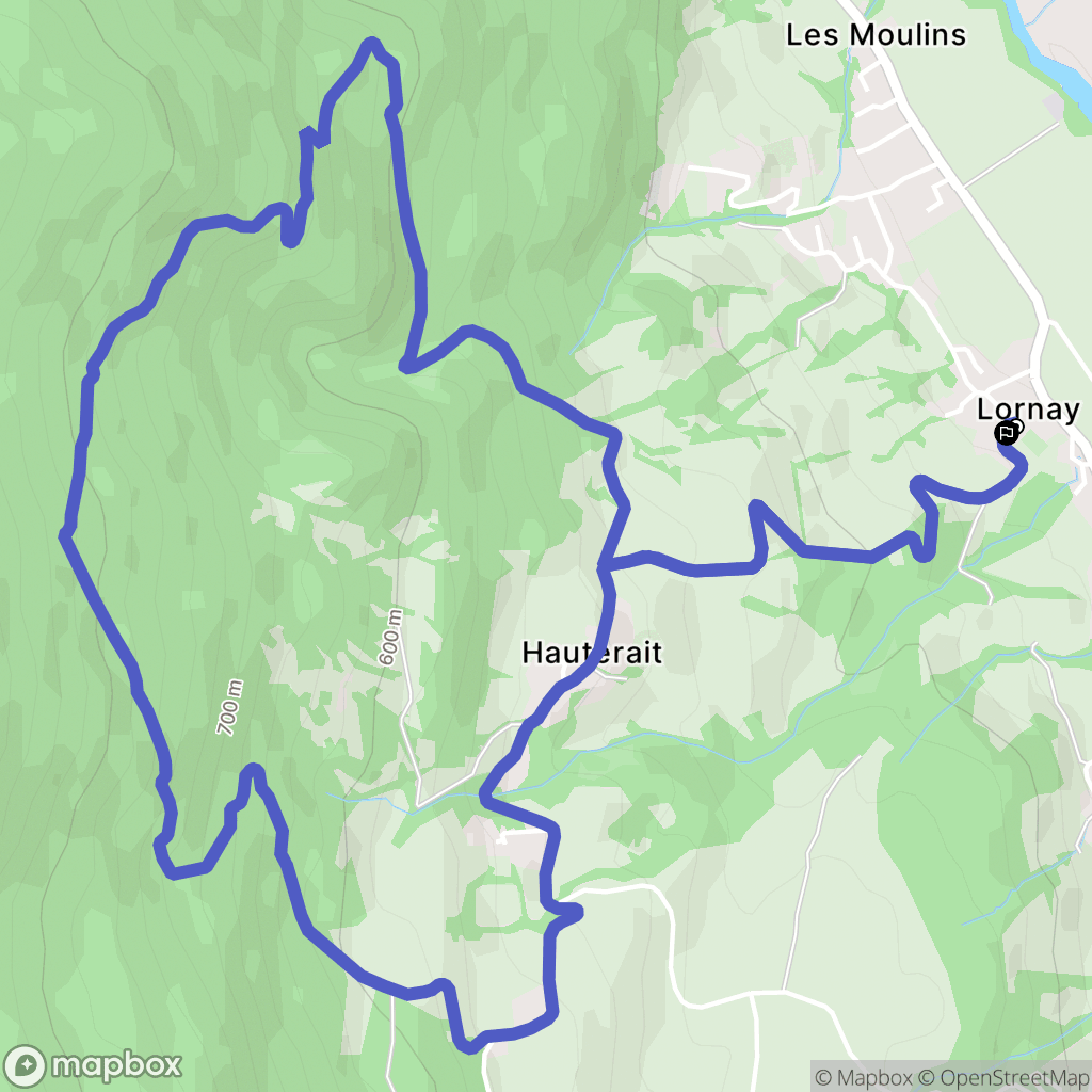 Lornay : carte du parcours de randonnée - France