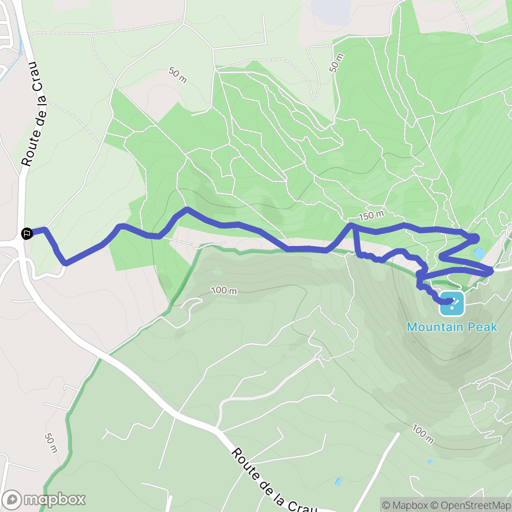 La Crau : carte du parcours de randonnée - France