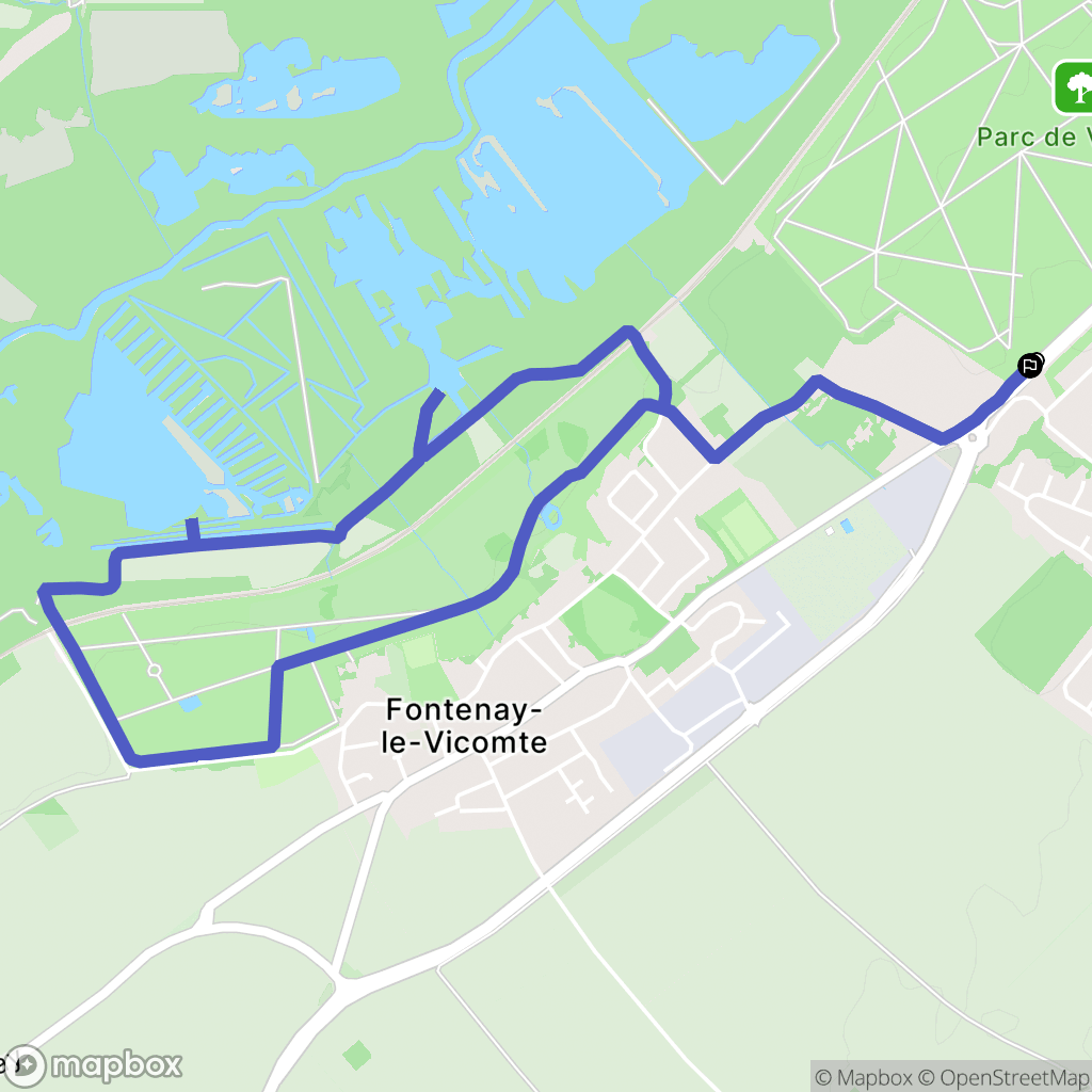 Mennecy : carte du parcours de randonnée - France