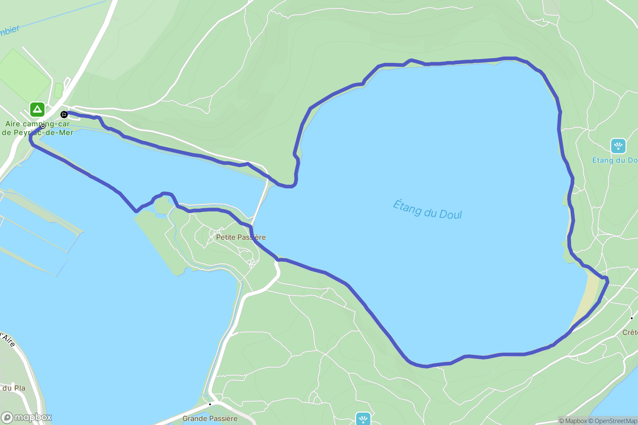 Peyriac-de-Mer : carte du parcours de randonnée - France