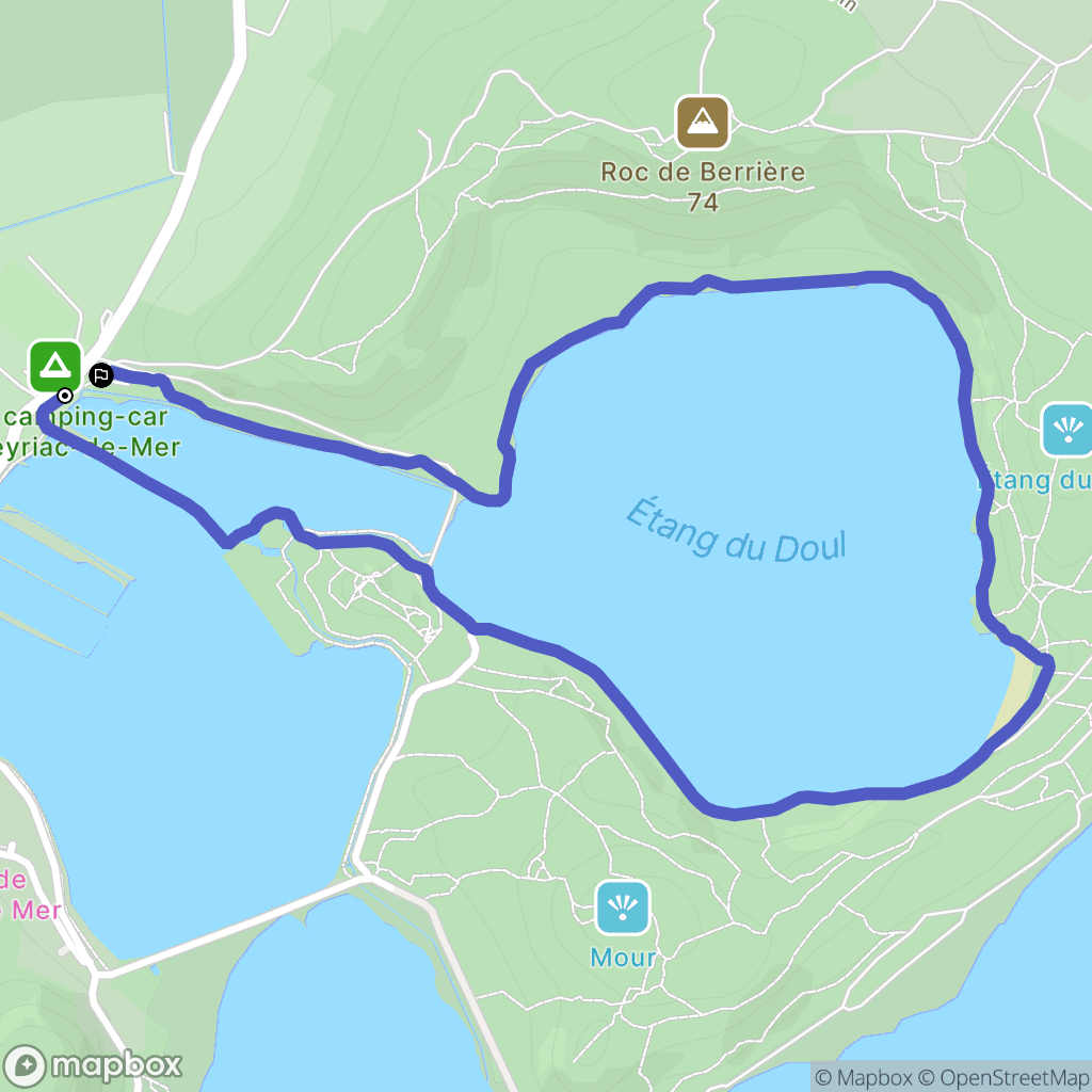 Peyriac-de-Mer : carte du parcours de randonnée - France