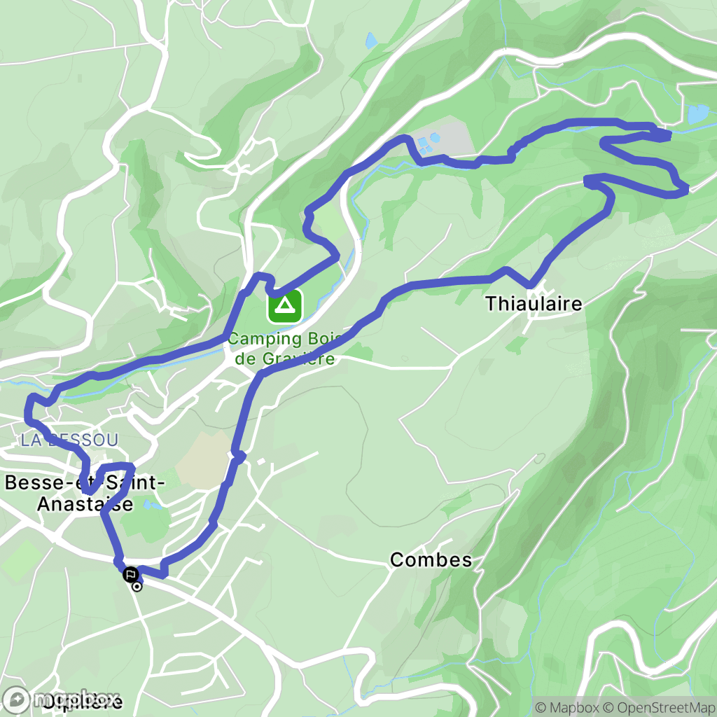 Besse-et-Saint-Anastaise : carte du parcours de randonnée - France