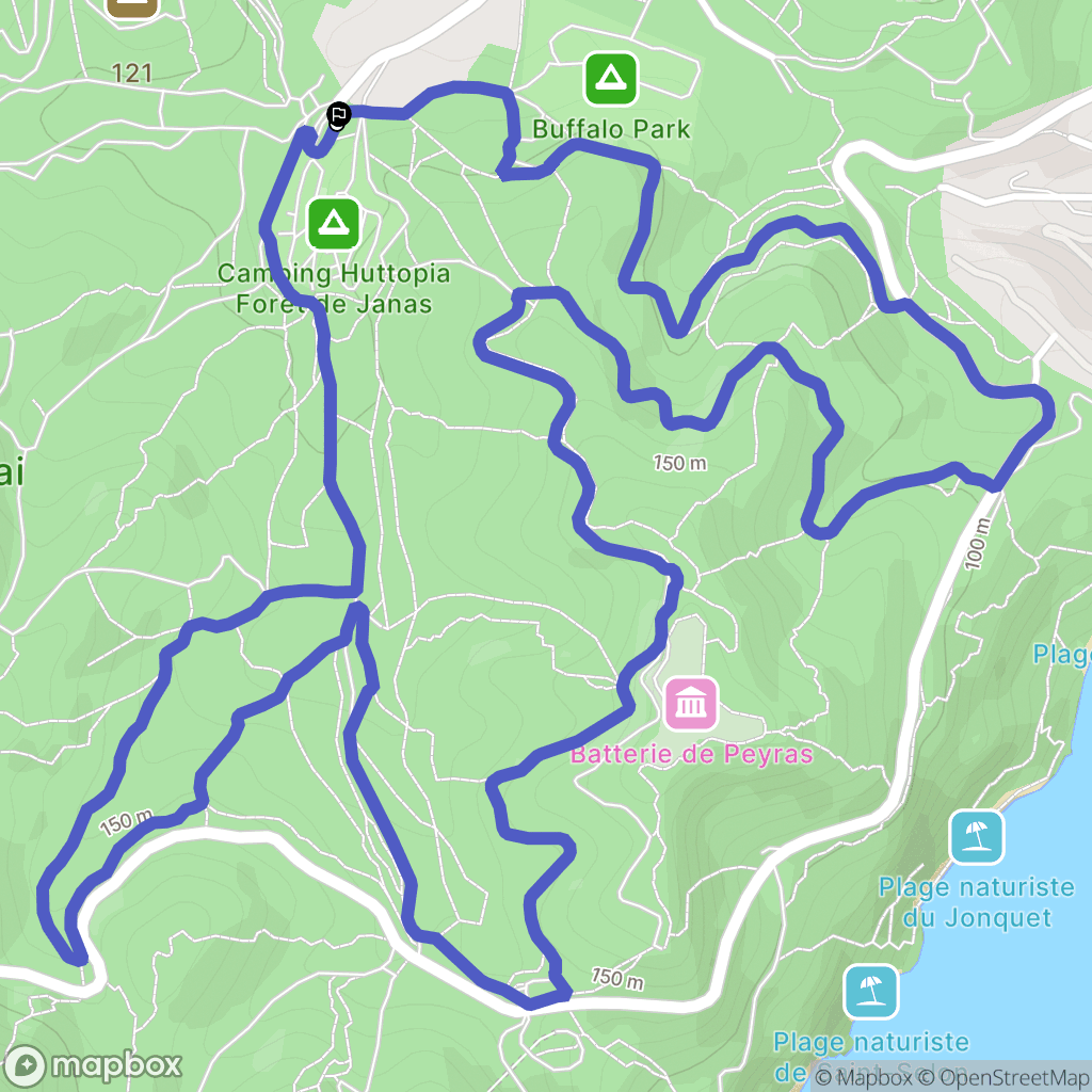 La Seyne-sur-Mer : carte du parcours de randonnée - France