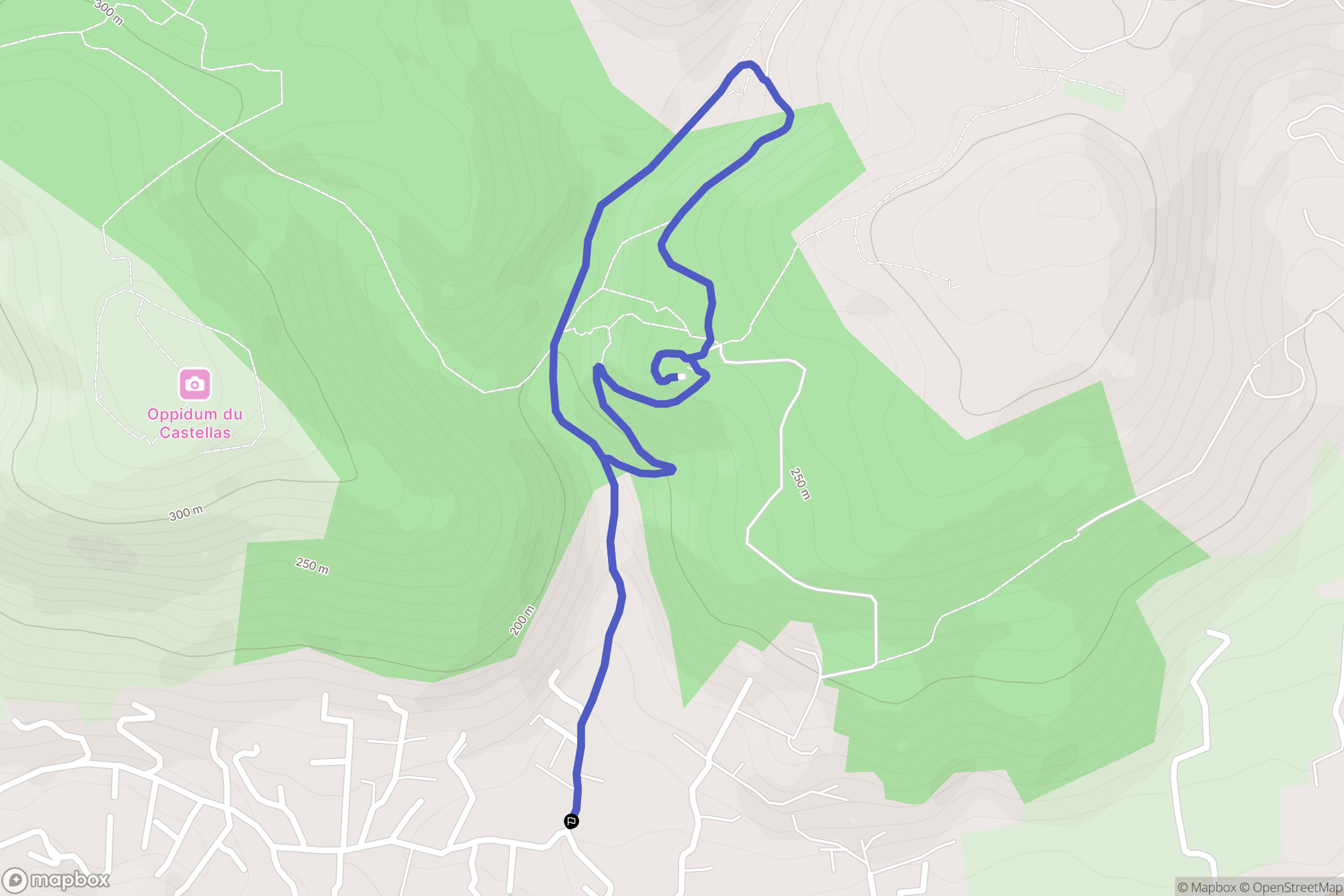 Solliès-Pont : carte du parcours de randonnée - France