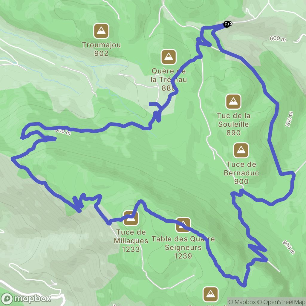 Eycheil : carte du parcours de randonnée - France