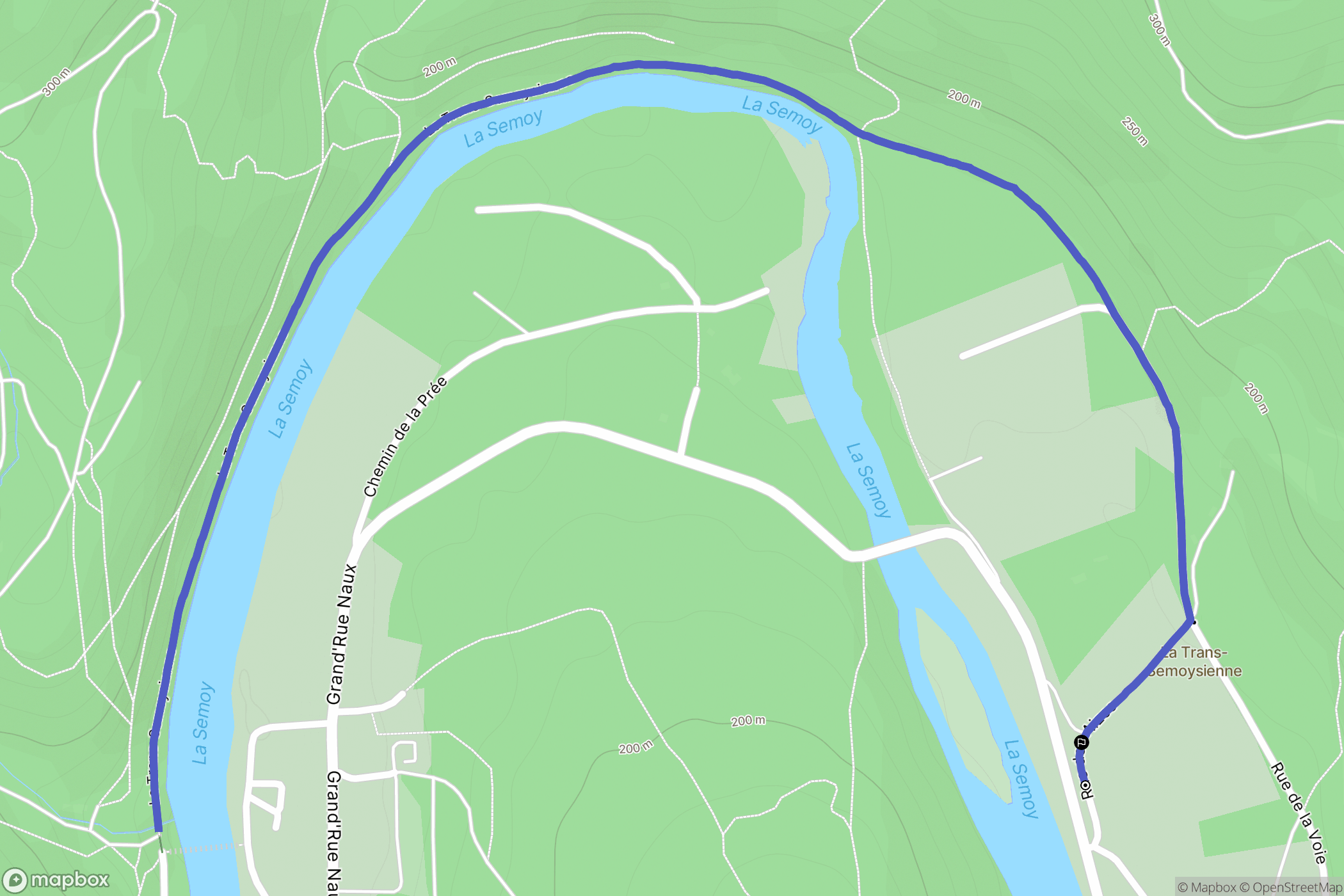 Thilay : carte du parcours de randonnée - France
