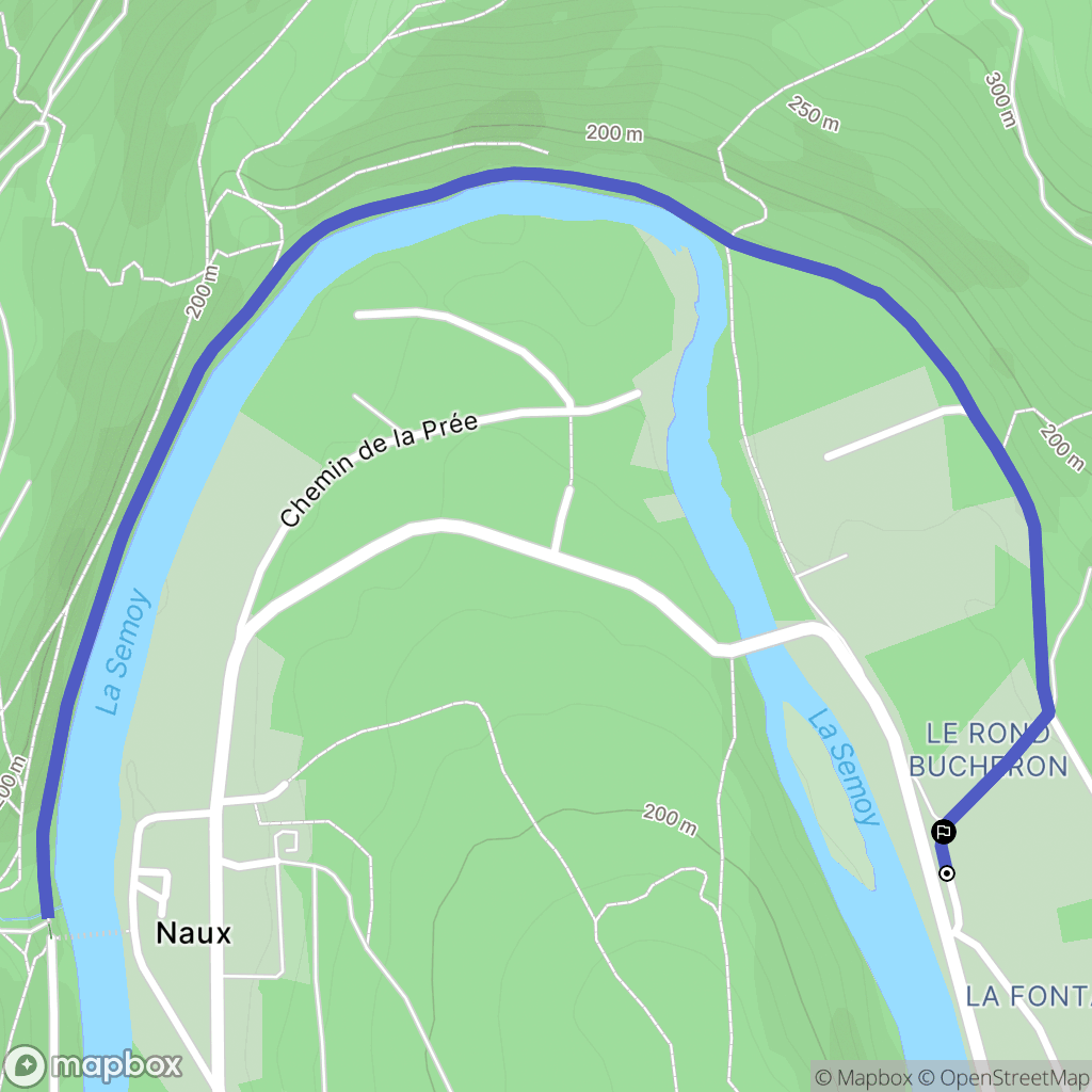 Thilay : carte du parcours de randonnée - France