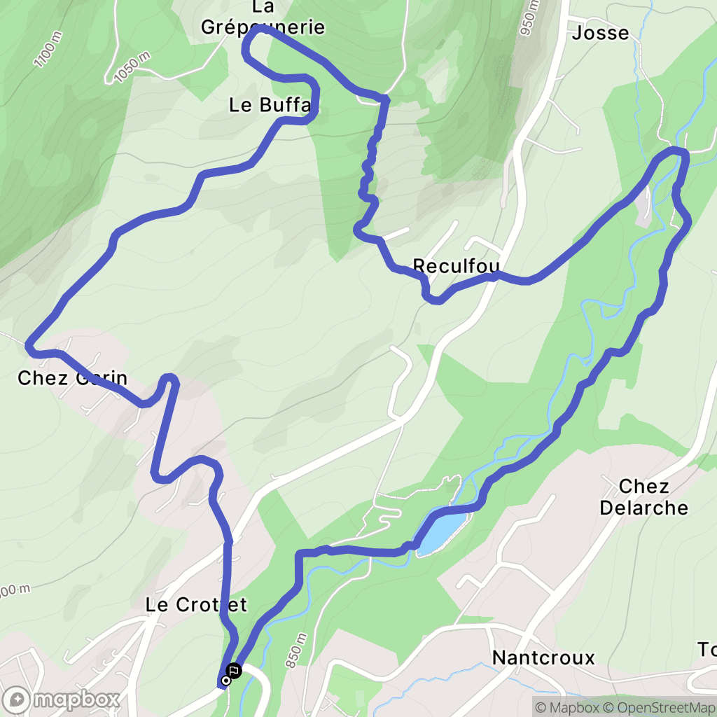 Habère-Lullin : carte du parcours de randonnée - France