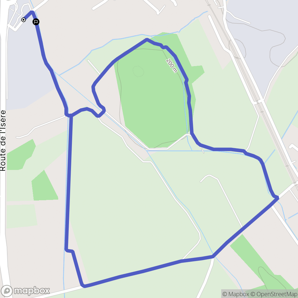 Voreppe : carte du parcours de randonnée - France