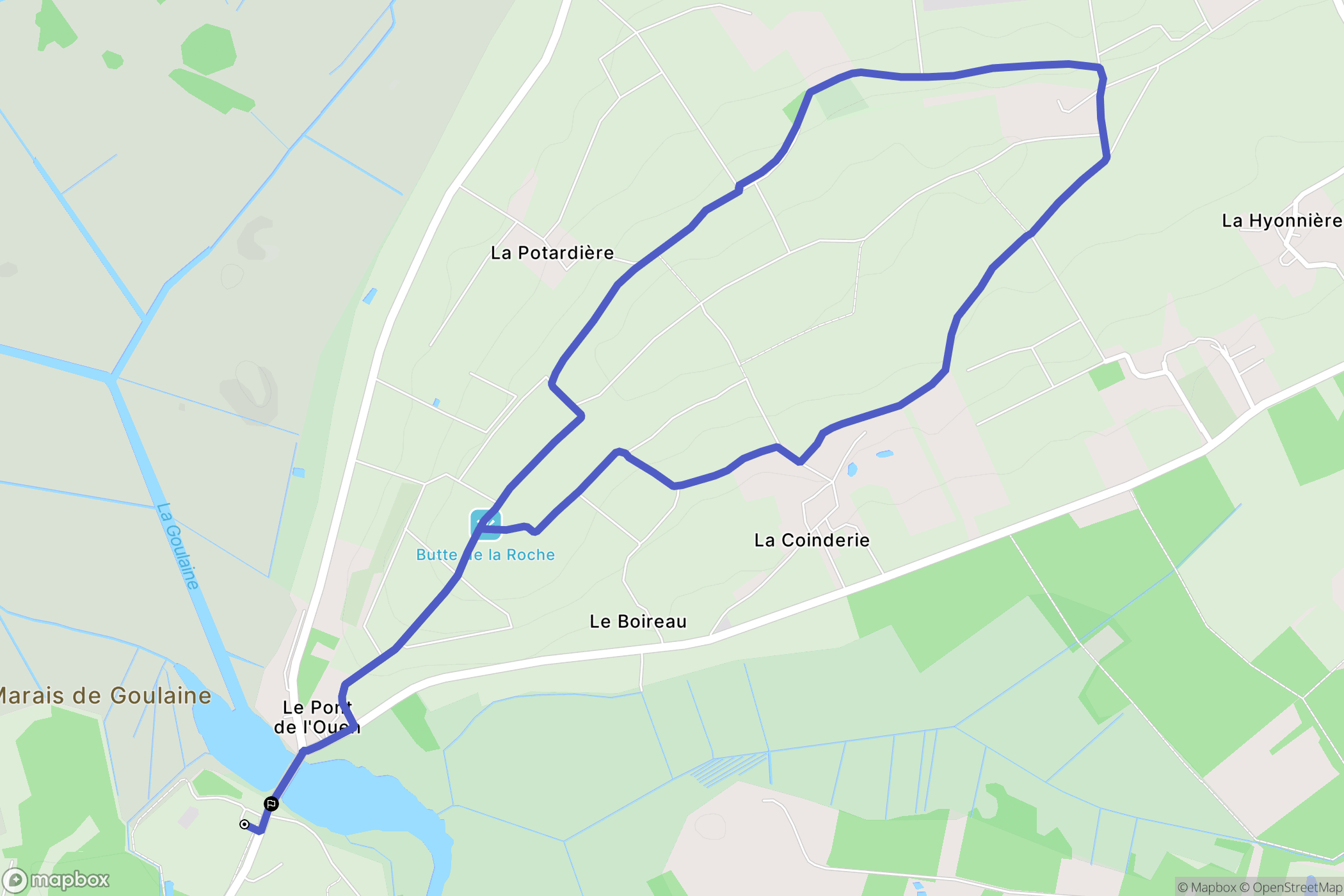Haute-Goulaine : carte du parcours de randonnée - France