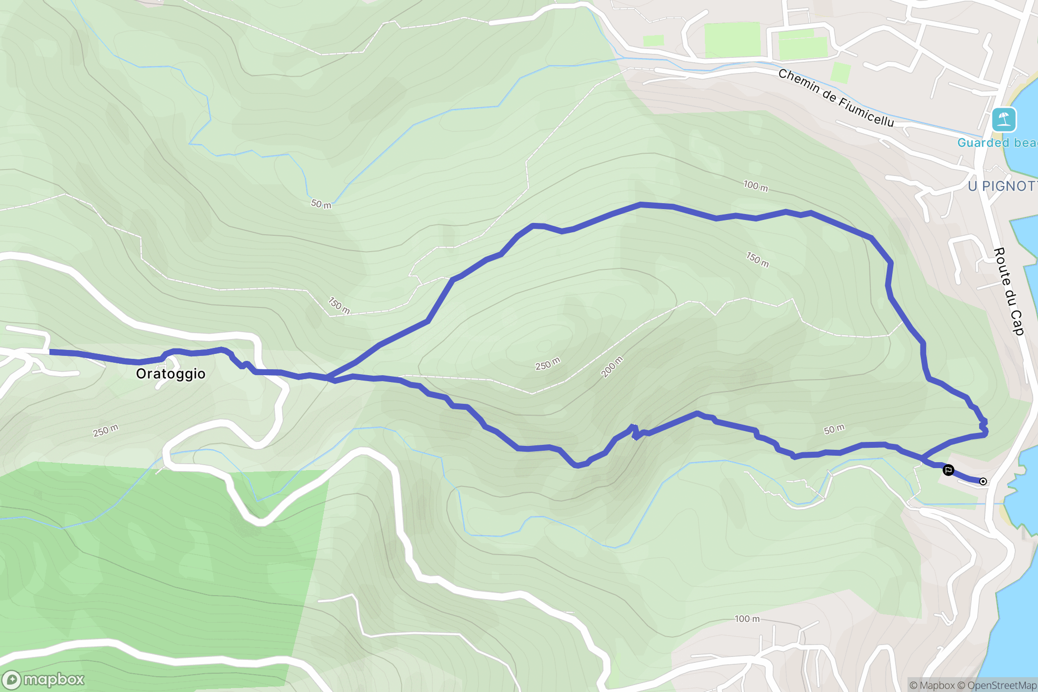 San-Martino-di-Lota : carte du parcours de randonnée - France
