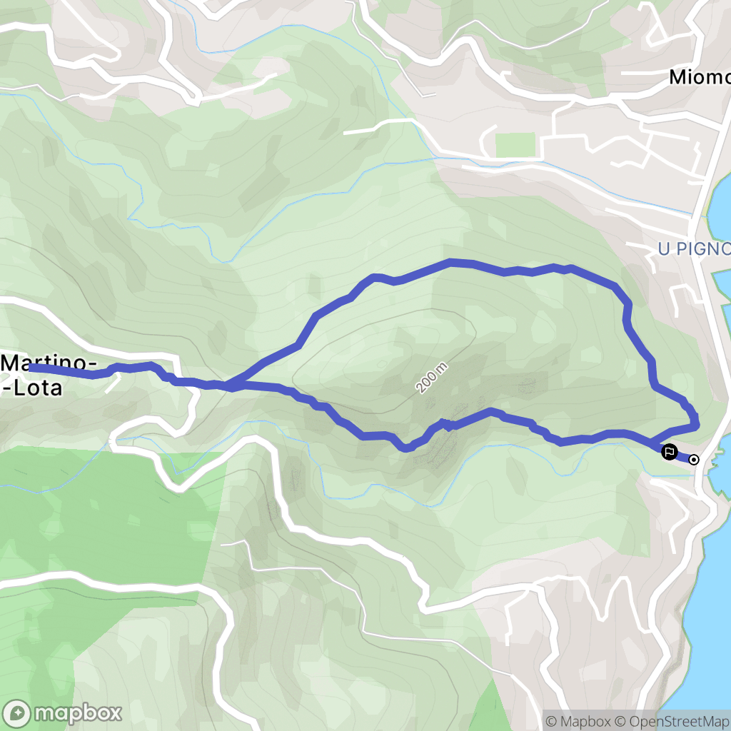 San-Martino-di-Lota : carte du parcours de randonnée - France