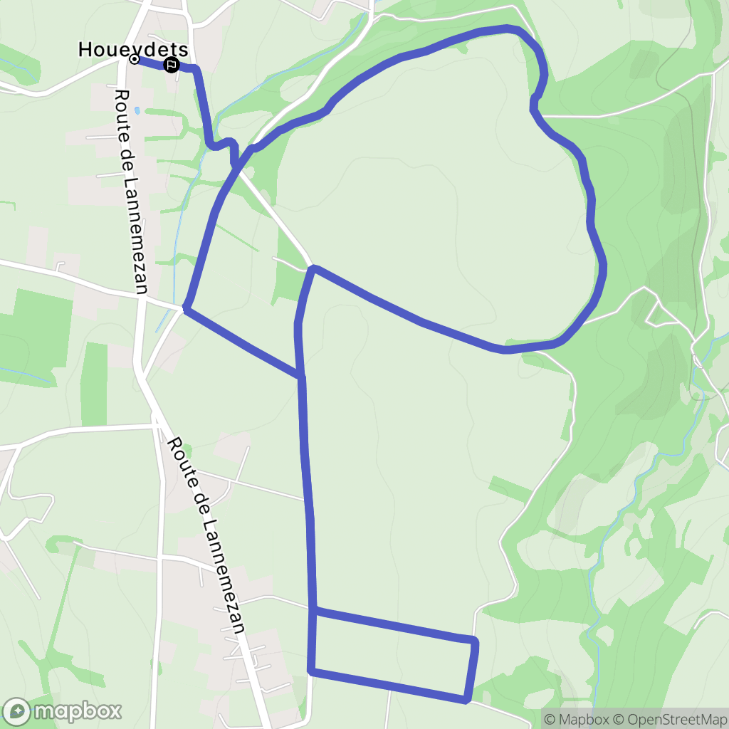 Houeydets : carte du parcours de randonnée - France
