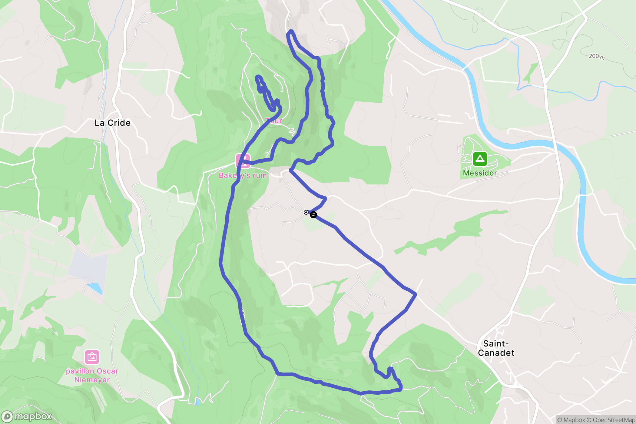 Le Puy-Sainte-Réparade : carte du parcours de randonnée - France