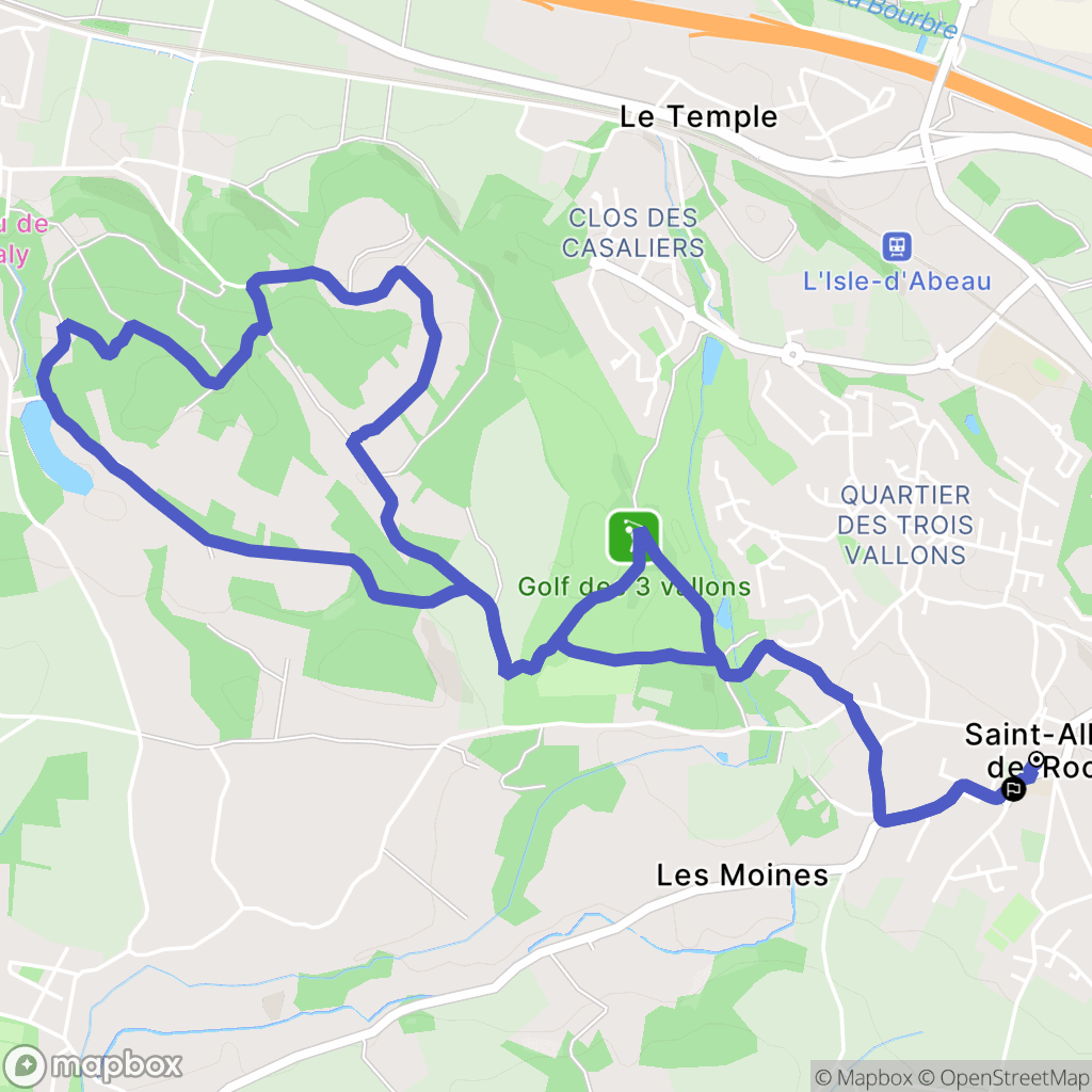 Saint-Alban-de-Roche : carte du parcours de randonnée - France