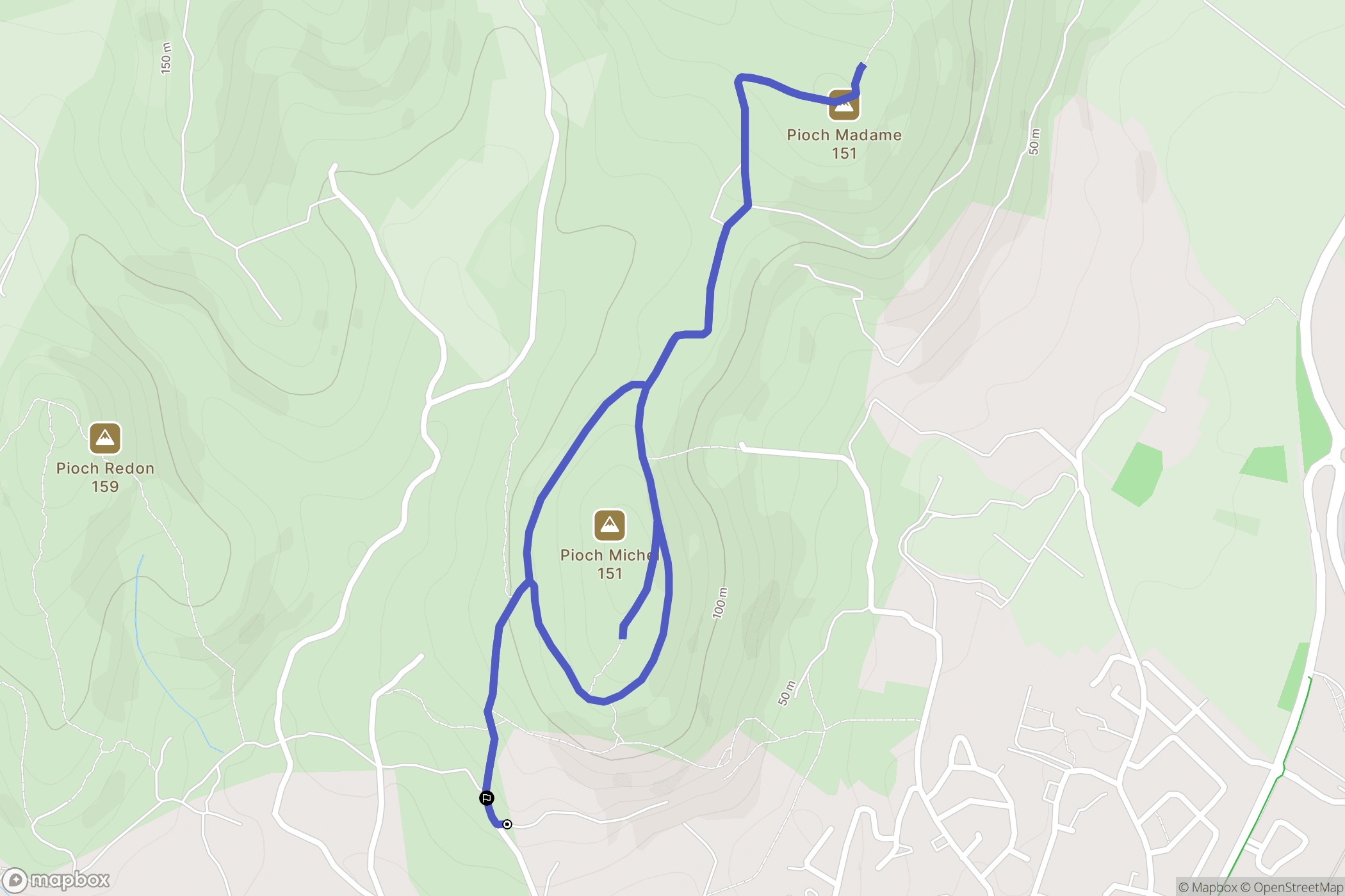 Frontignan : carte du parcours de randonnée - France