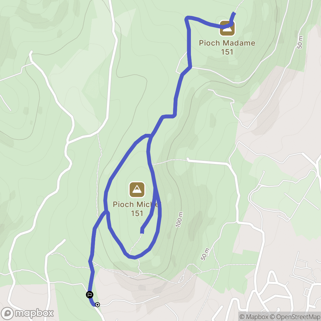 Frontignan : carte du parcours de randonnée - France