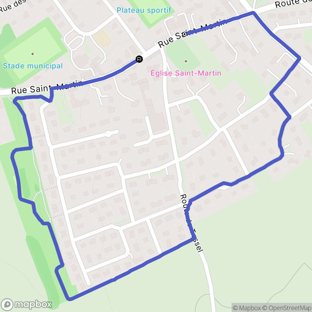 Fontenay-le-Pesnel : carte du parcours de randonnée - France