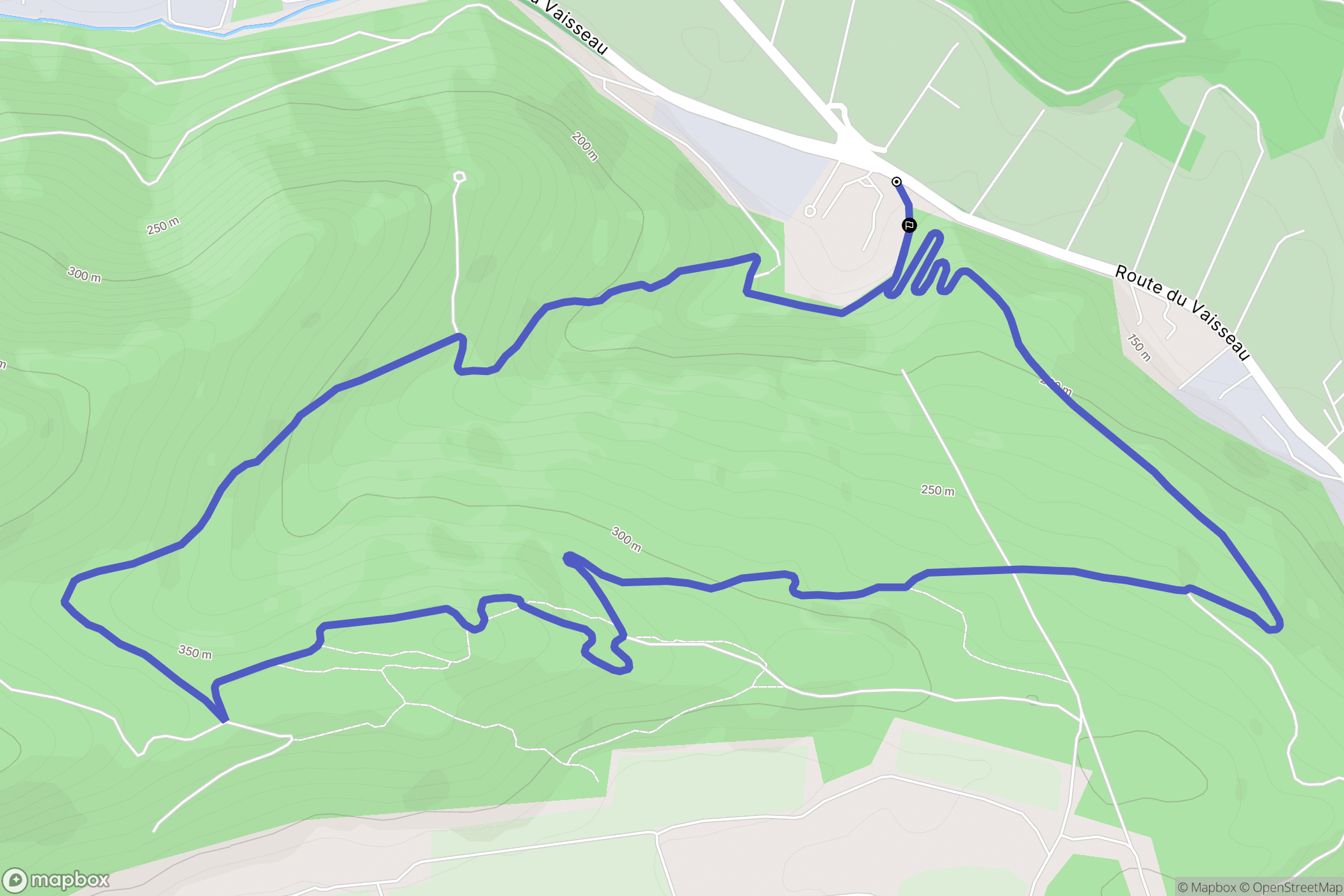Gémenos : carte du parcours de randonnée - France