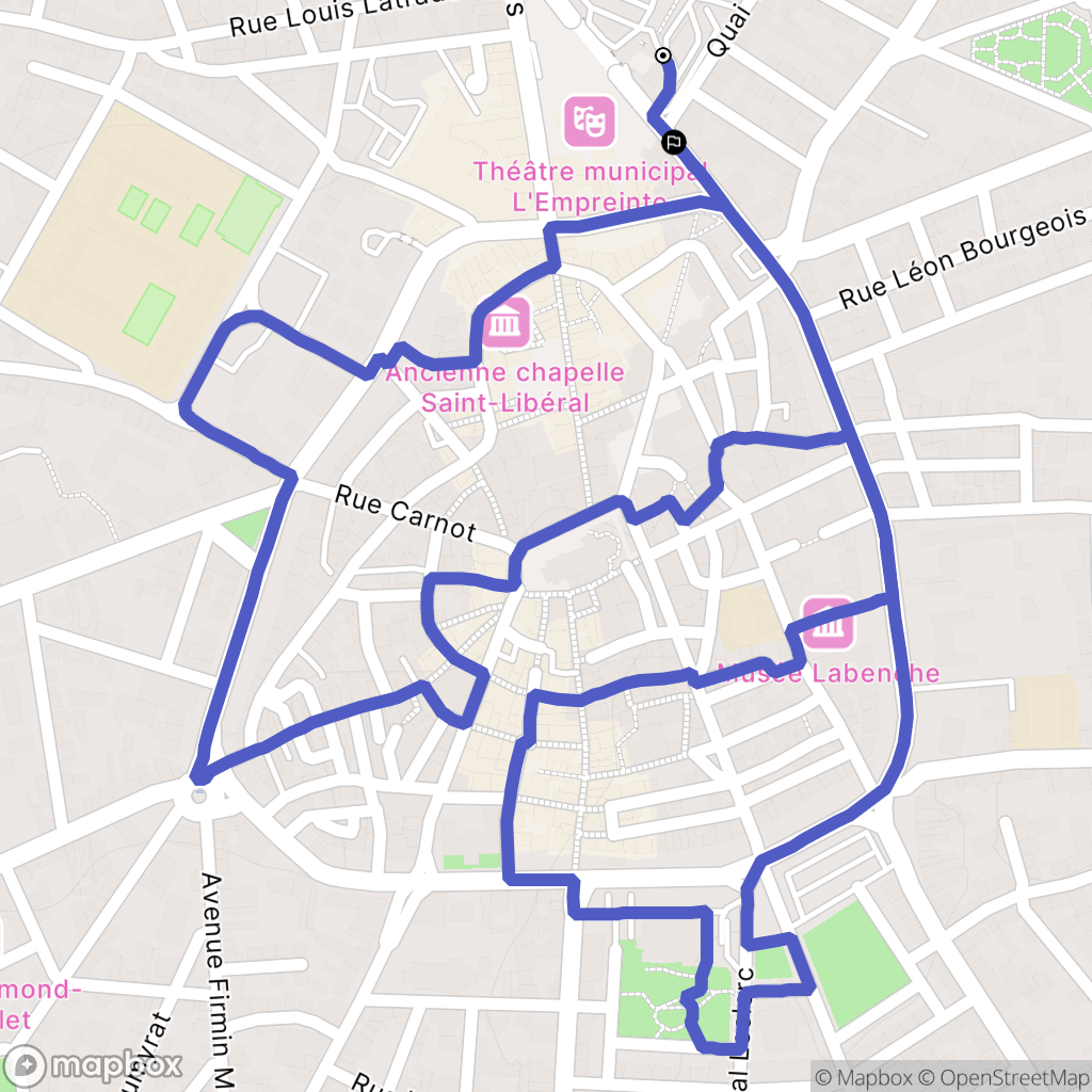 Brive-la-Gaillarde : carte du parcours de randonnée - France