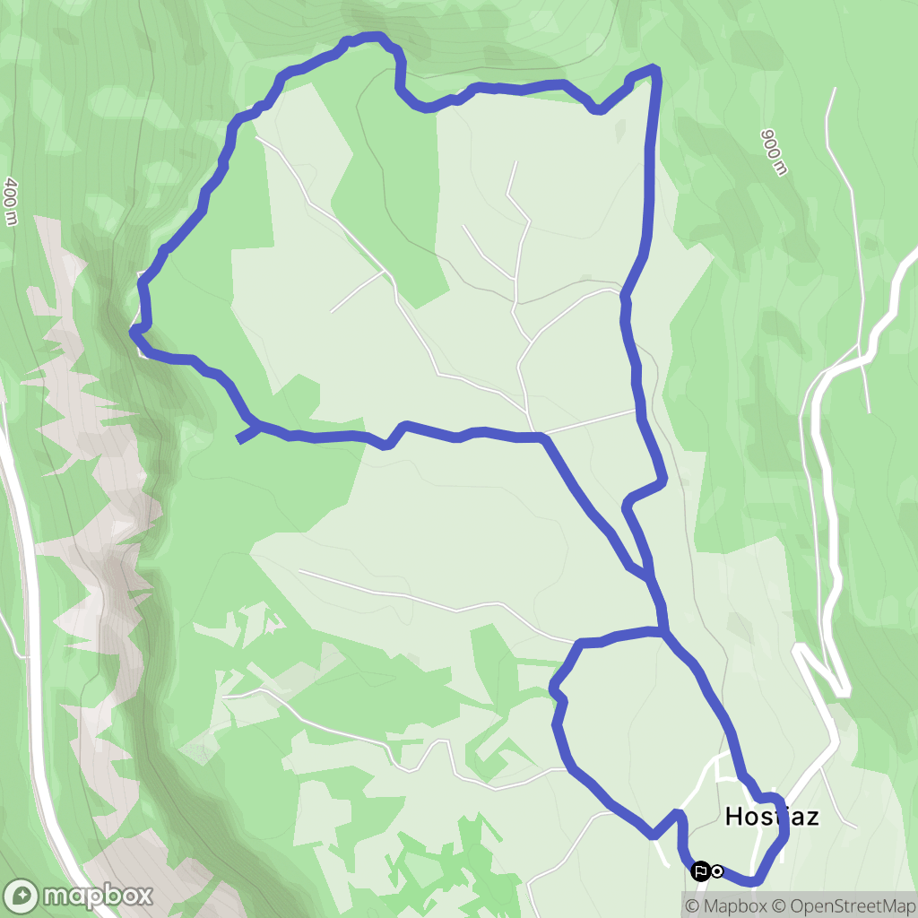 Plateau d'Hauteville : carte du parcours de randonnée - France