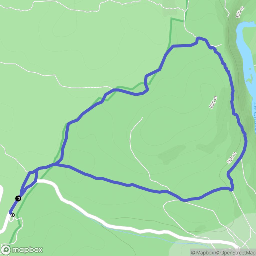 Berrias-et-Casteljau : carte du parcours de randonnée - France