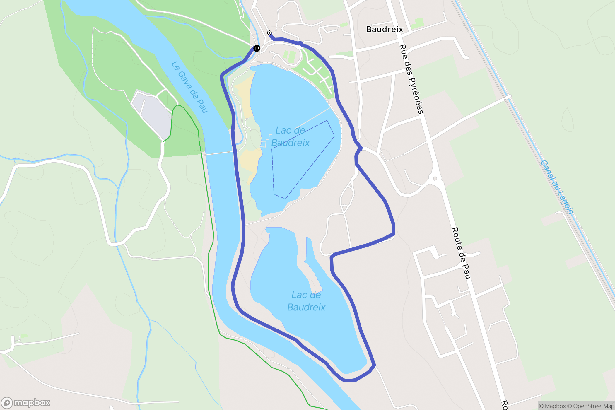 Baudreix : carte du parcours de randonnée - France